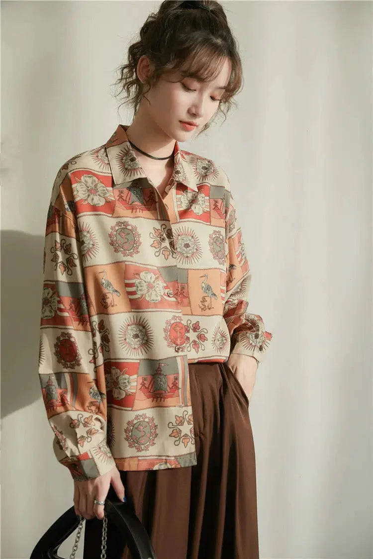 Vintage Grandmacore Aesthetic Shirt - Y2K Inspired Retro Fashion for Unique Outfits