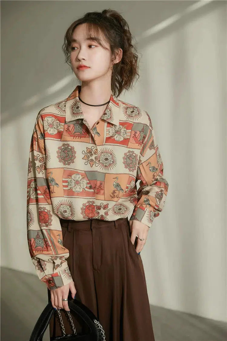 Vintage Grandmacore Aesthetic Shirt - Y2K Inspired Retro Fashion for Unique Outfits