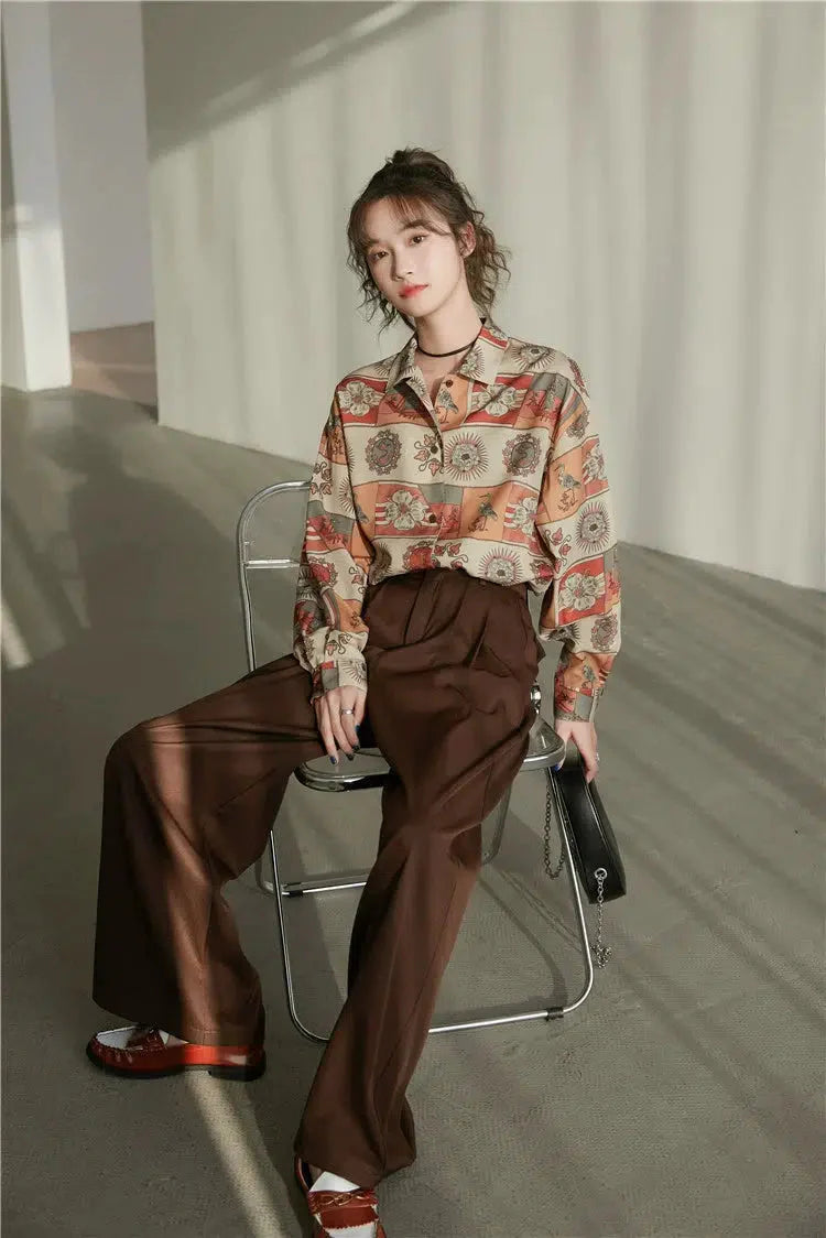 Vintage Grandmacore Aesthetic Shirt - Y2K Inspired Retro Fashion for Unique Outfits