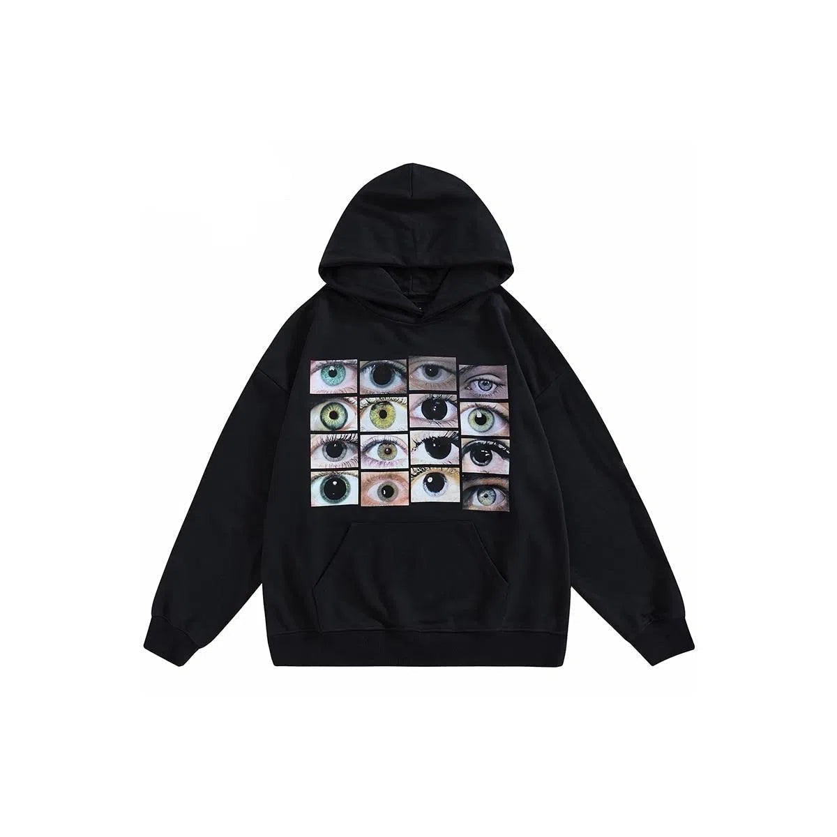 Y2K Aesthetic Eyes Hoodie - Trendy Grunge Style for Effortless Summer Outfits
