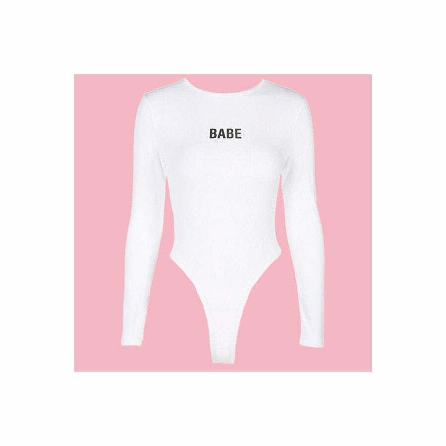 Y2K Babe Bodysuit: Trendy Summer Essential for Grunge and Coquette Aesthetic Outfits