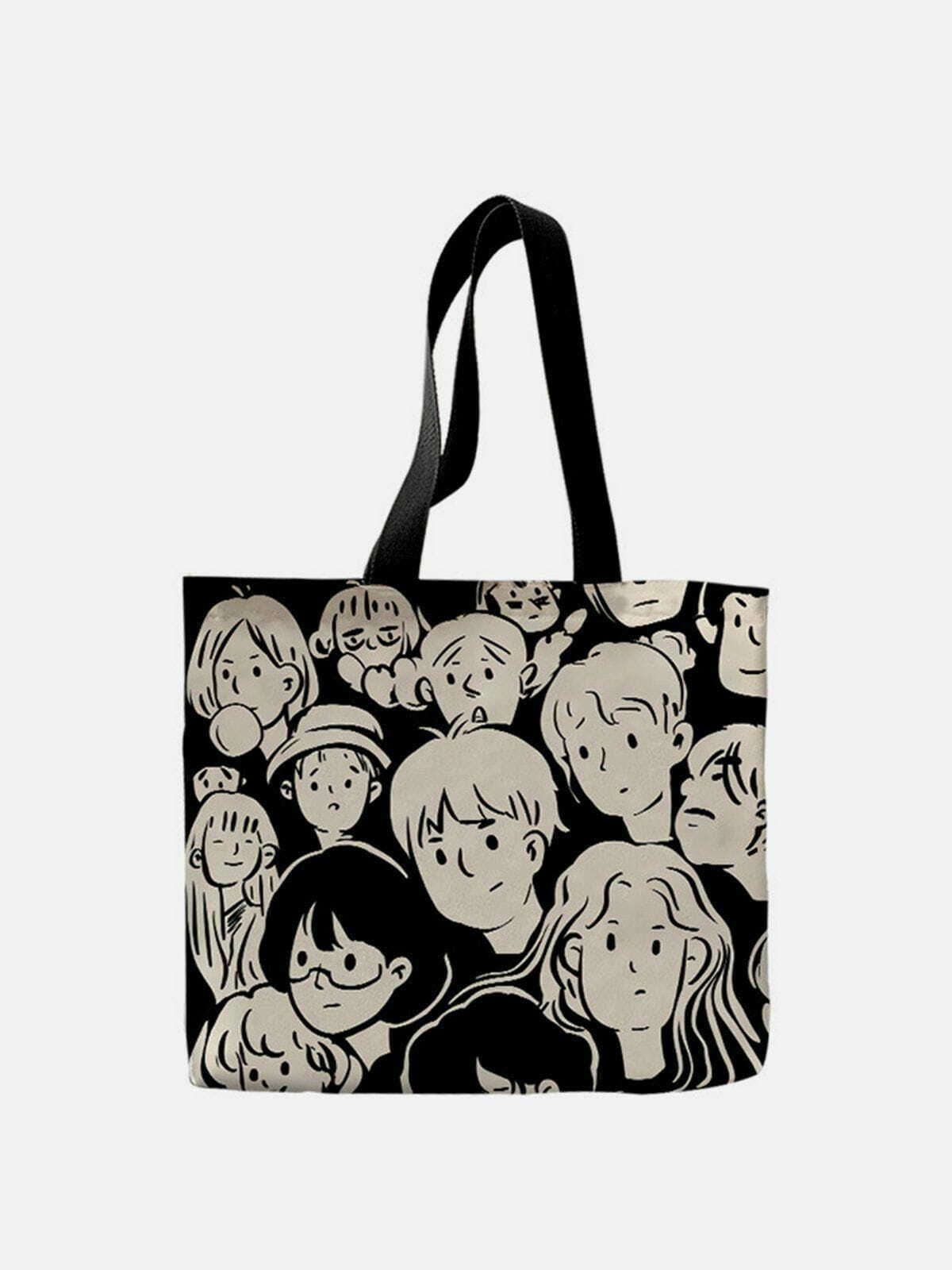 Y2K Cartoon Character Print Bag - Trendy Y2K Summer Accessory for Retro Style Lovers