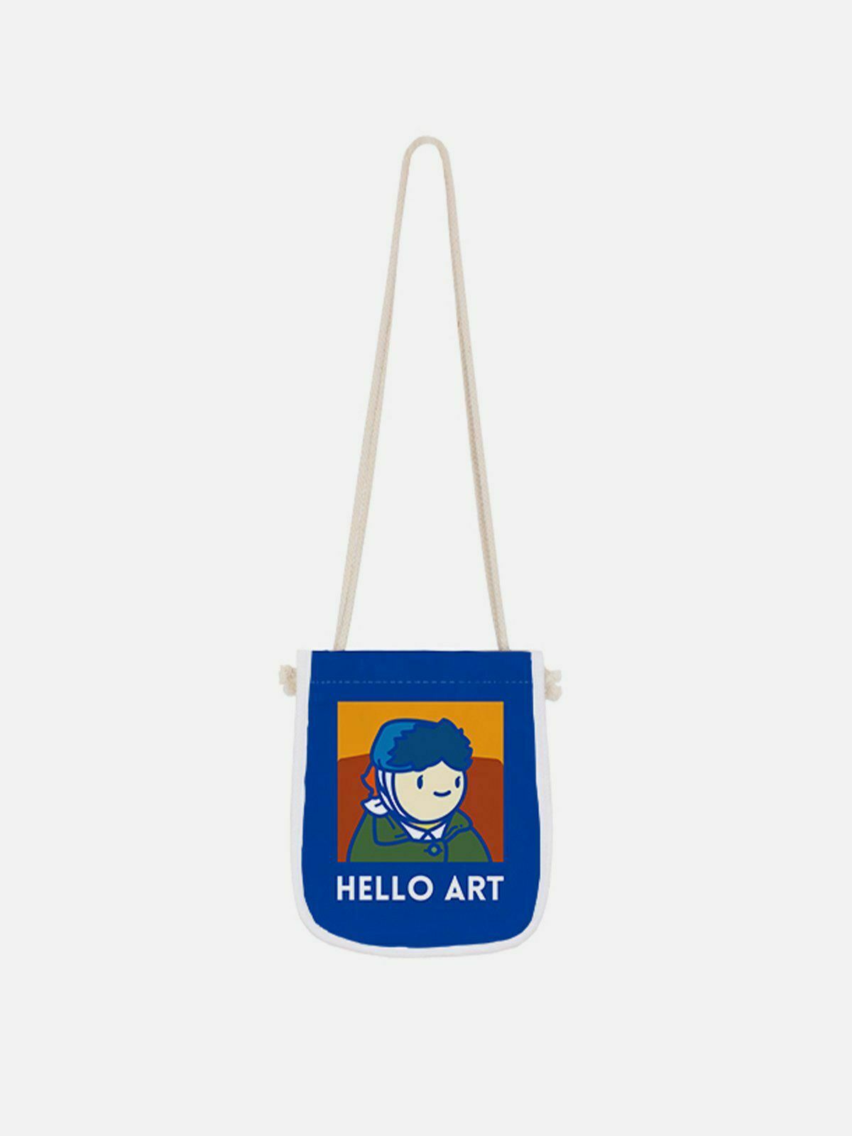 Y2K Cartoon Van Gogh Crossbody Bag - Trendy Retro Style for Summer Outfits & Parties