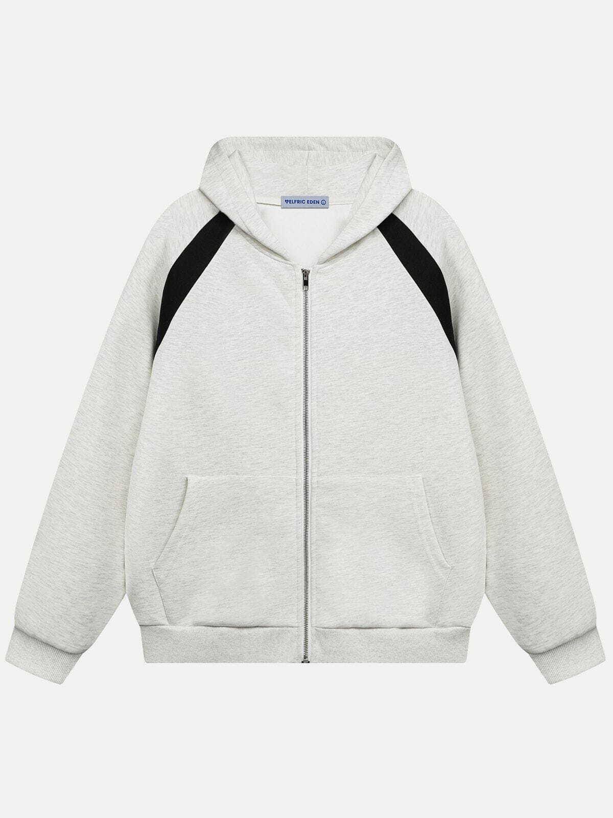 Y2K Color Block Hoodie: Retro 90s Grunge Style for Trendy Summer Outfits