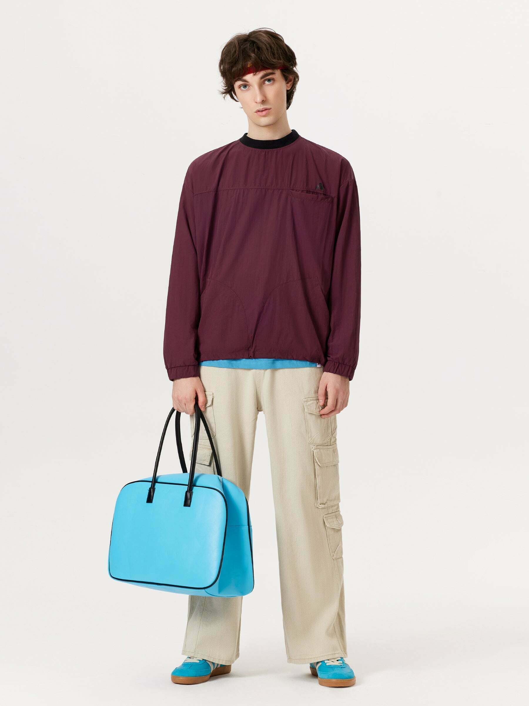 Y2K Color Blocking Embroidery Sweatshirt - Retro 90s Grunge Style for Trendy Outfits
