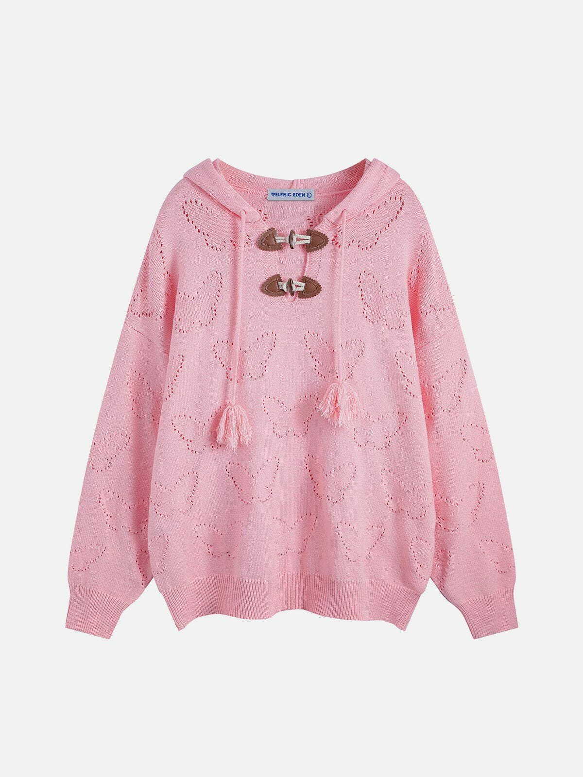 Y2K Cut-Out Butterfly Hoodie: Trendy Grunge Style for Summer Y2K Outfits and Parties