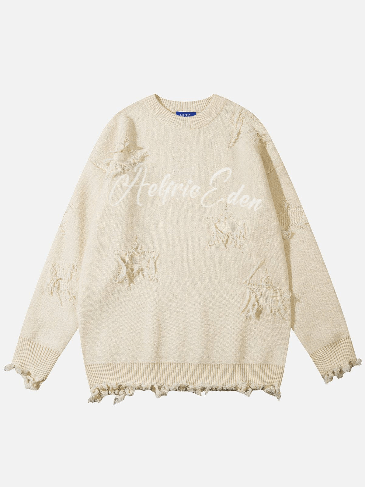 Y2K Distressed Fringe Sweater: Retro Grunge Style for Trendy Summer Outfits
