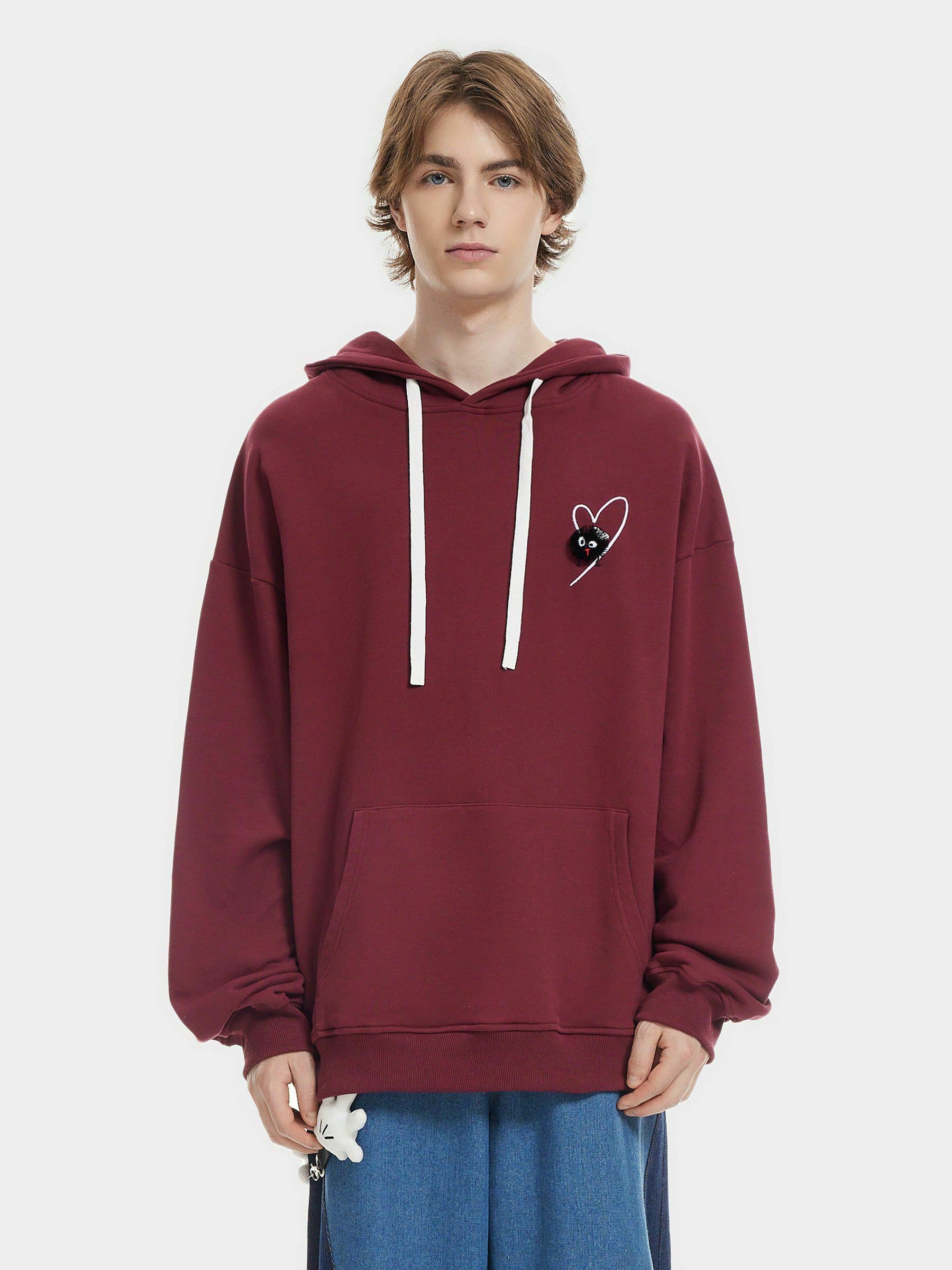 Y2K Dottie Embroidery Hoodie - Retro Grunge Style for Summer Outfits & Party Looks