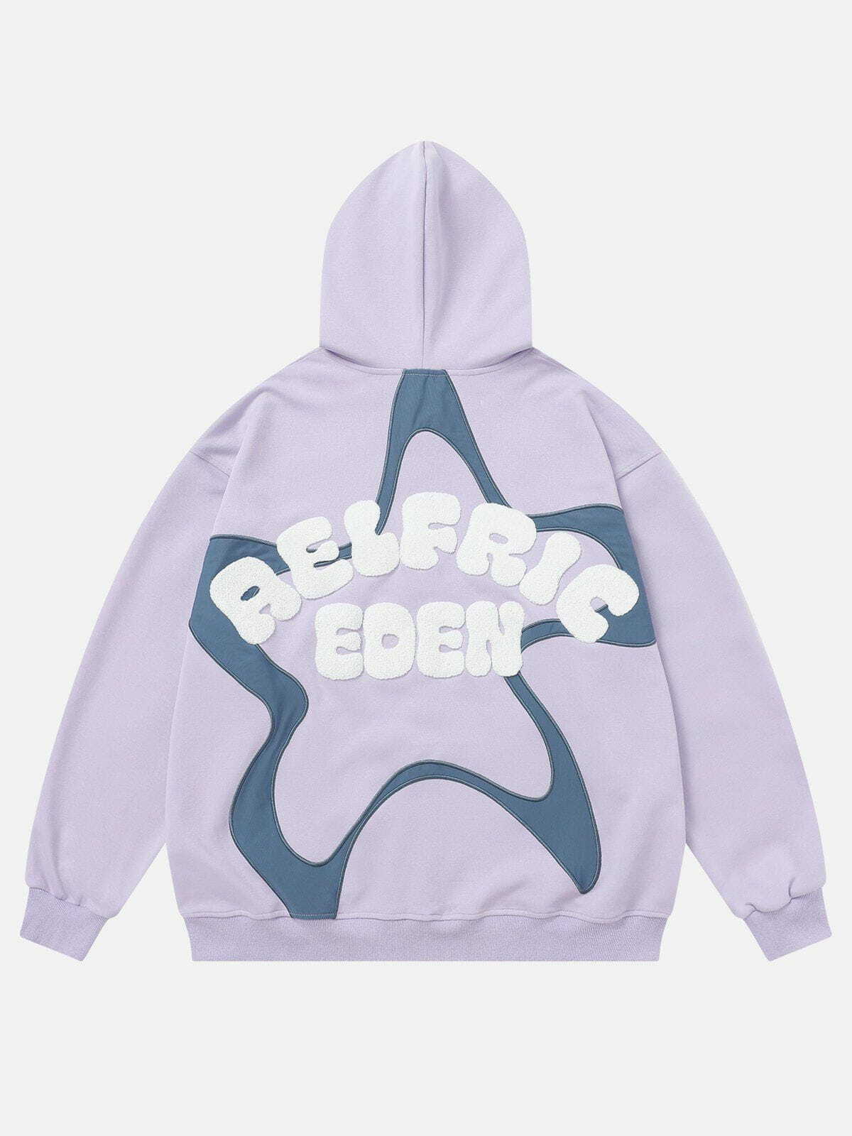 Y2K Embroidery Star Hoodie: Trendy Grunge Style for Summer Outfits & Retro Vibes