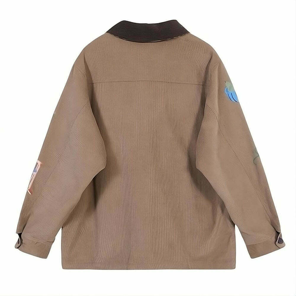 Y2K Fashion Corduroy Jacket: Vintage 2000s Style for Trendy Looks
