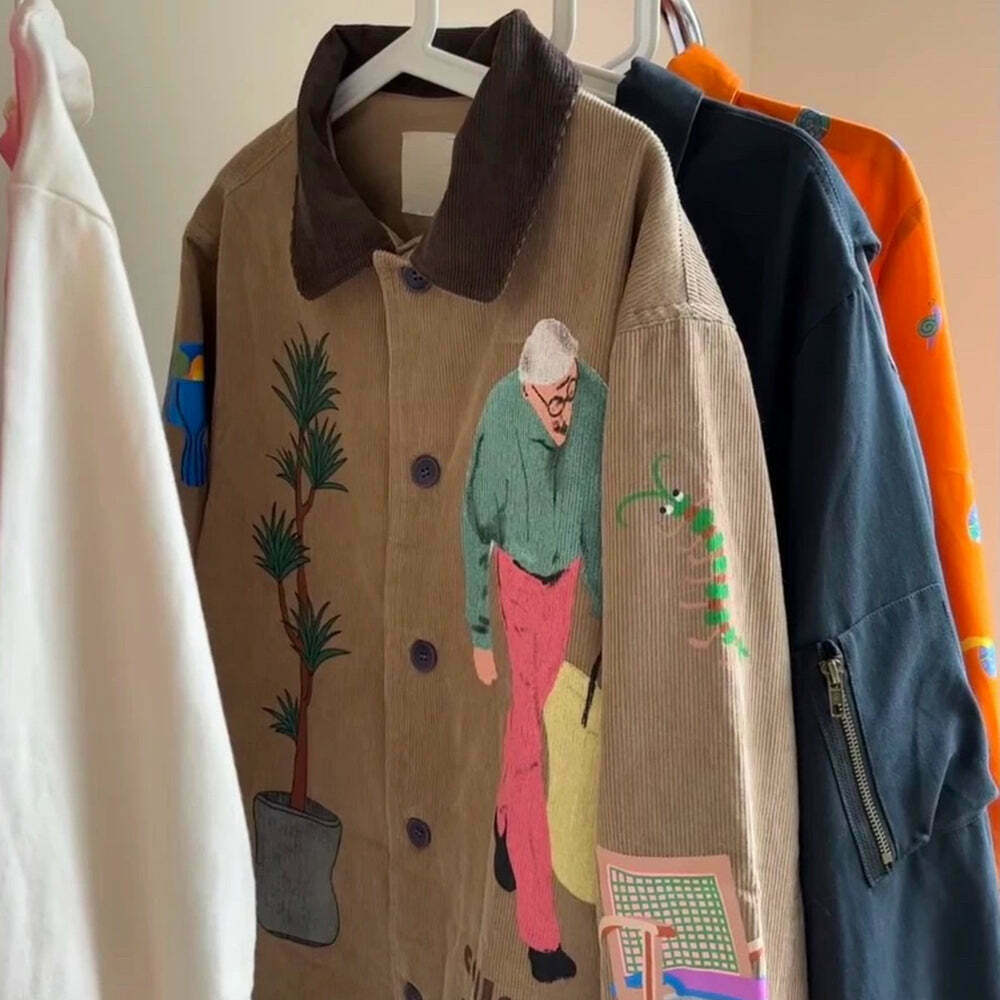 Y2K Fashion Corduroy Jacket: Vintage 2000s Style for Trendy Looks