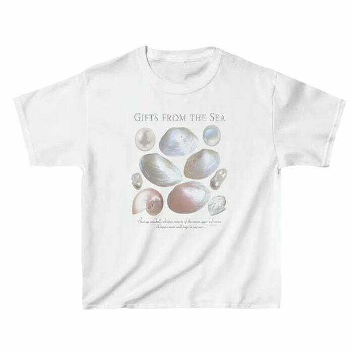 Y2K Fashion Mermaidcore Aesthetic T-Shirt - 2000s Style Top