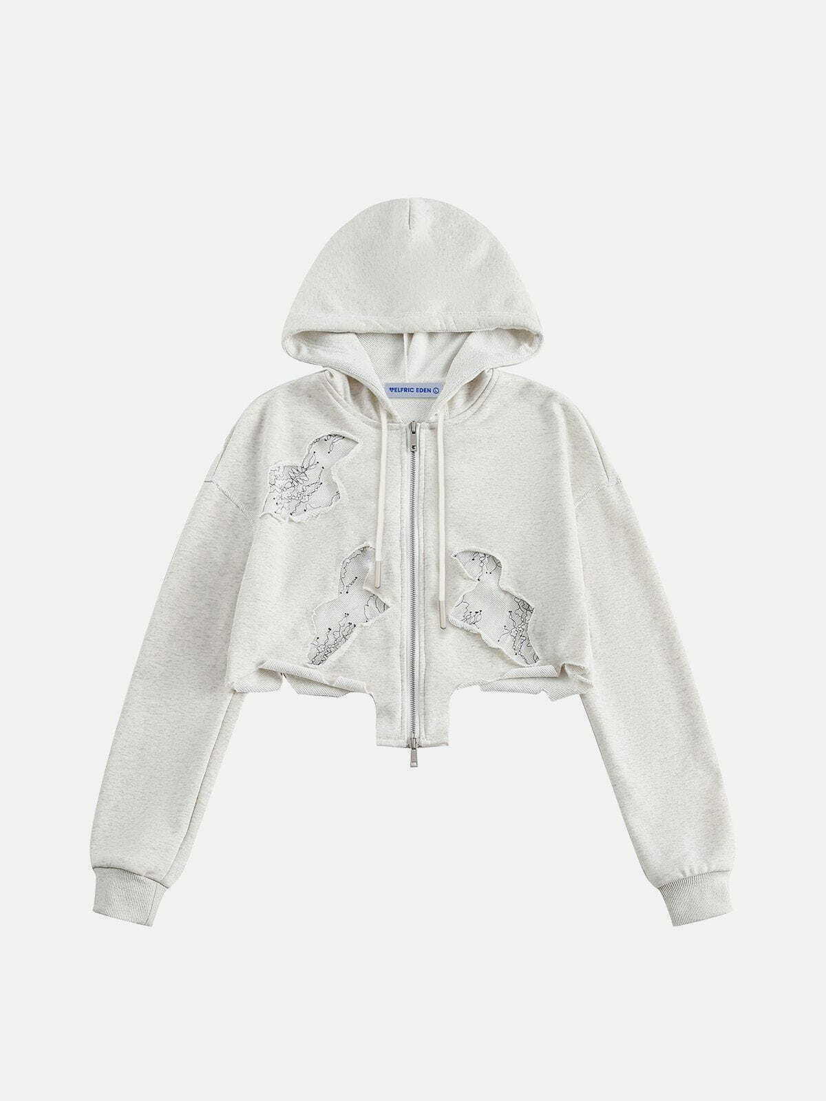 Y2K Flower Lace Hoodie: Trendy Grunge Style for Summer Outfits & Retro Vibes
