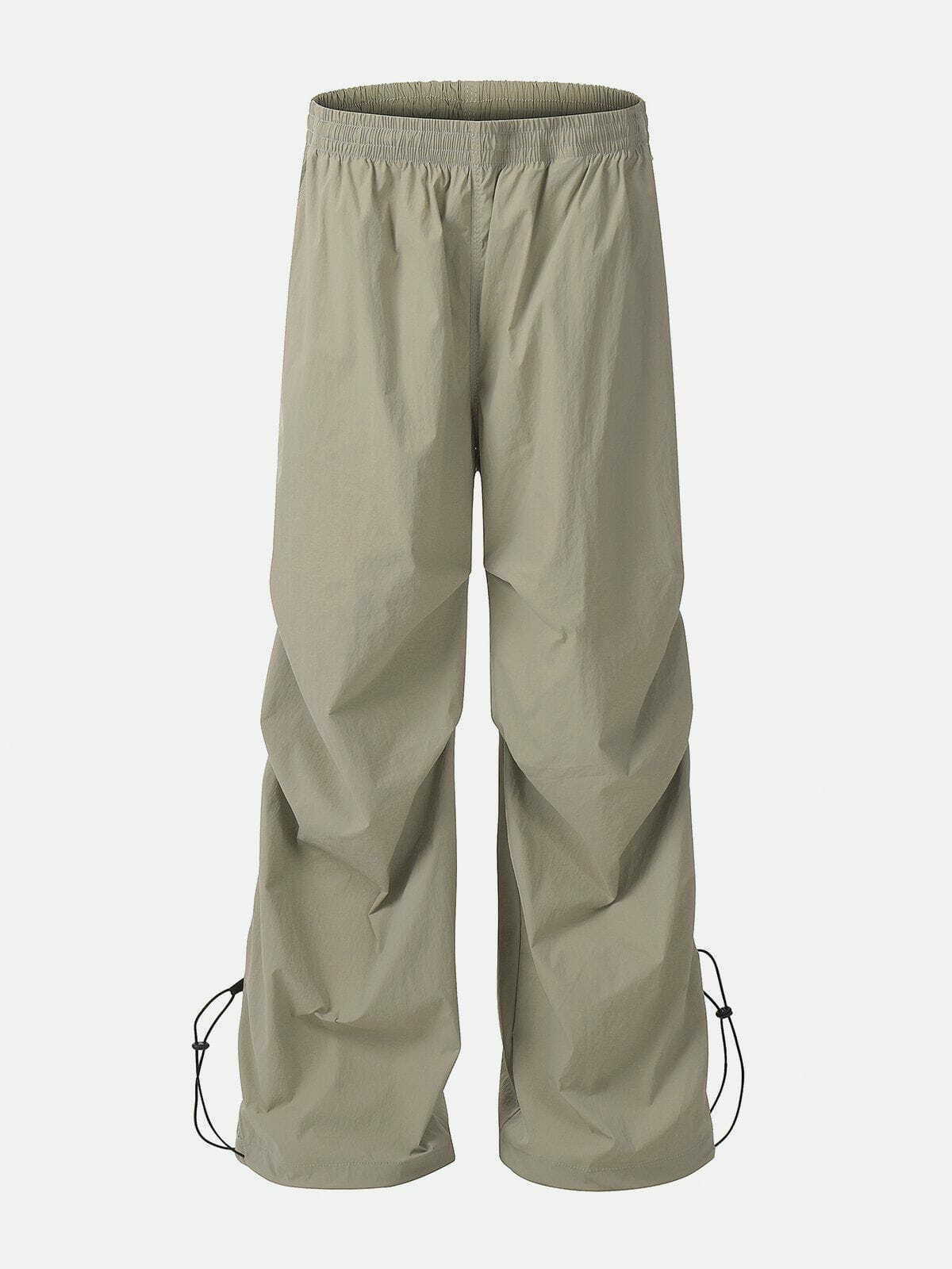 Y2K Grunge Basic Wrinkle Track Pants for Effortless Summer Style and Retro Vibes