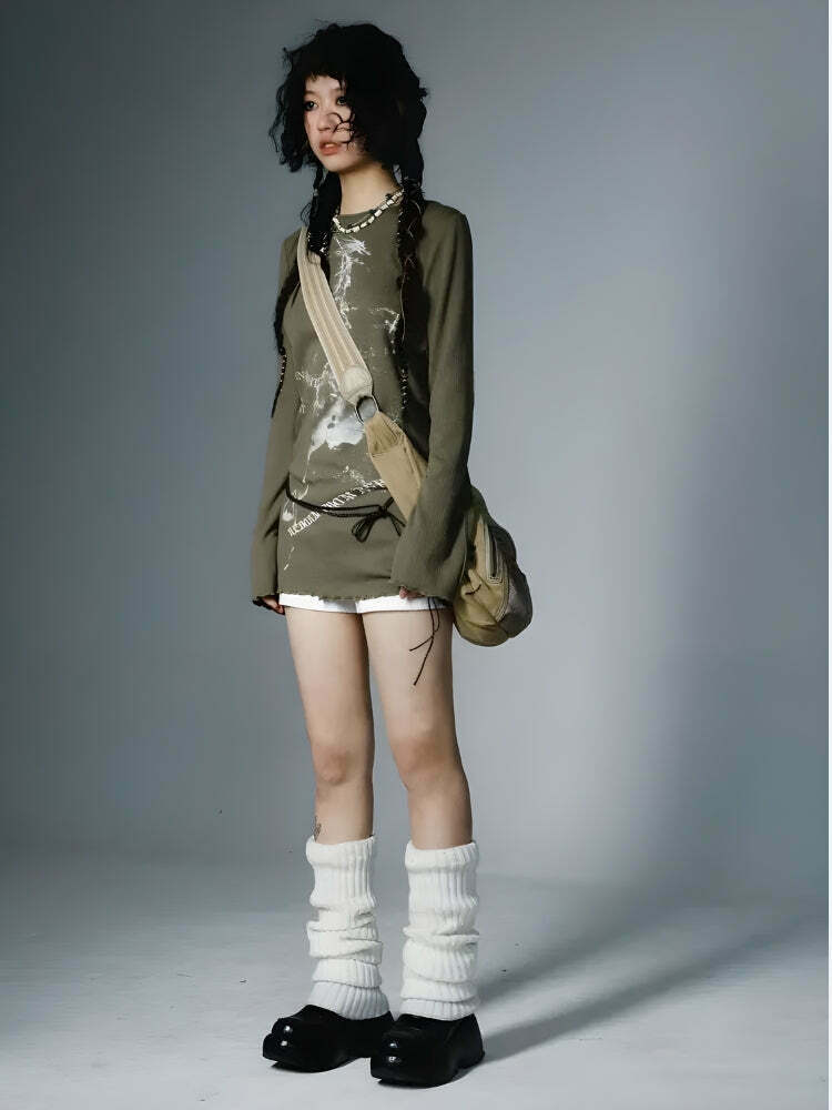 Y2K Grunge Rope Belted Top - Trendy 90s Style for Effortless Summer Outfits