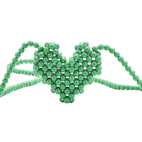 Y2K Heart Beaded Handbag: Cute Accessory for Summer Outfits & 90s Fashion Vibes