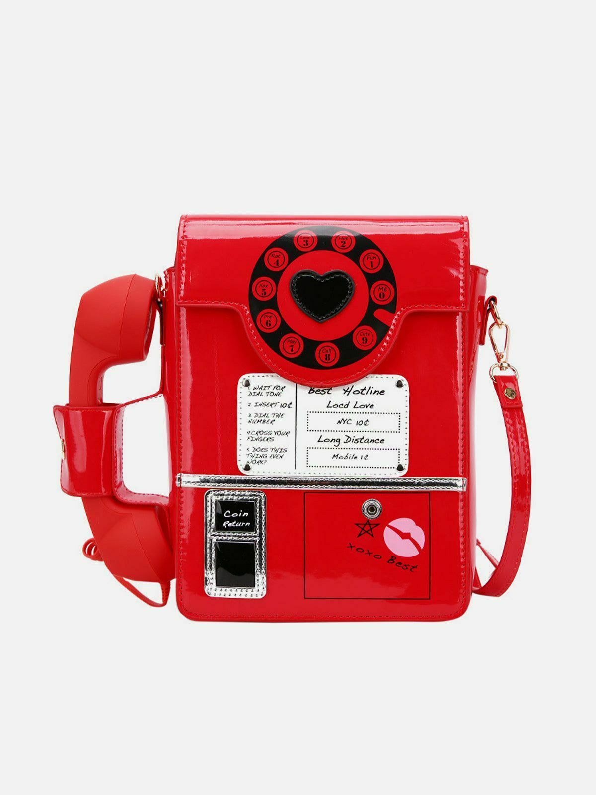 Y2K-Inspired Funny Phone Booth Bag - Retro 90s Fashion Statement for Unique Outfits