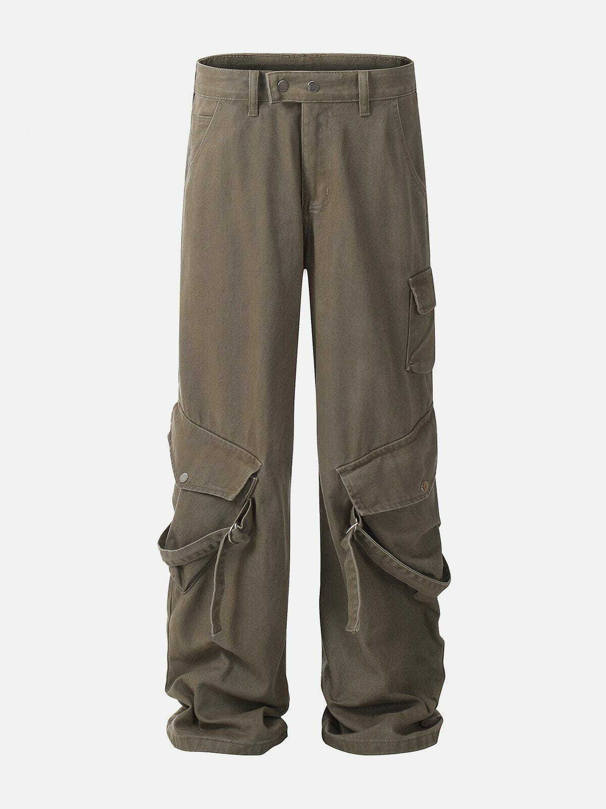 Y2K Multi Pocket Cargo Pants - Trendy Grunge Style for Summer Outfits and Retro Vibes
