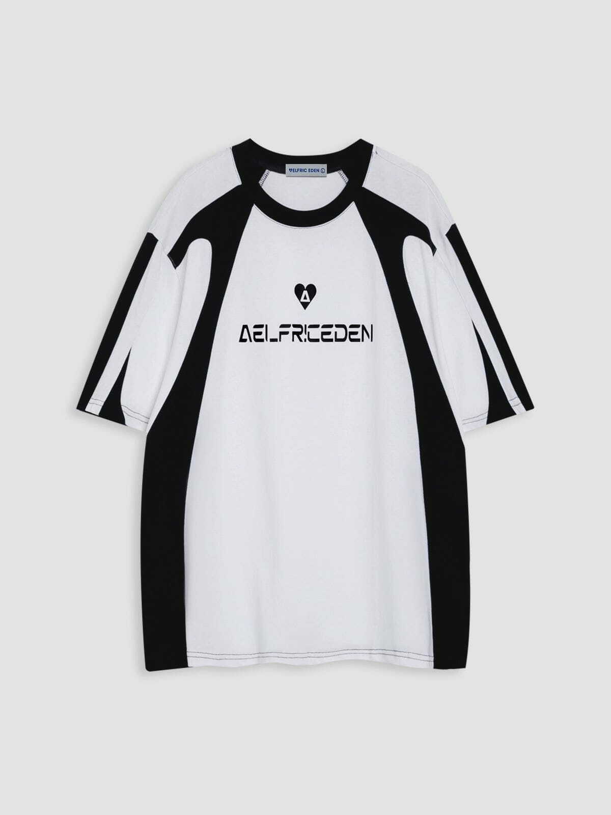 Y2K Patchwork Tee: Retro Grunge Style for Summer Outfits & 90s Party Vibes