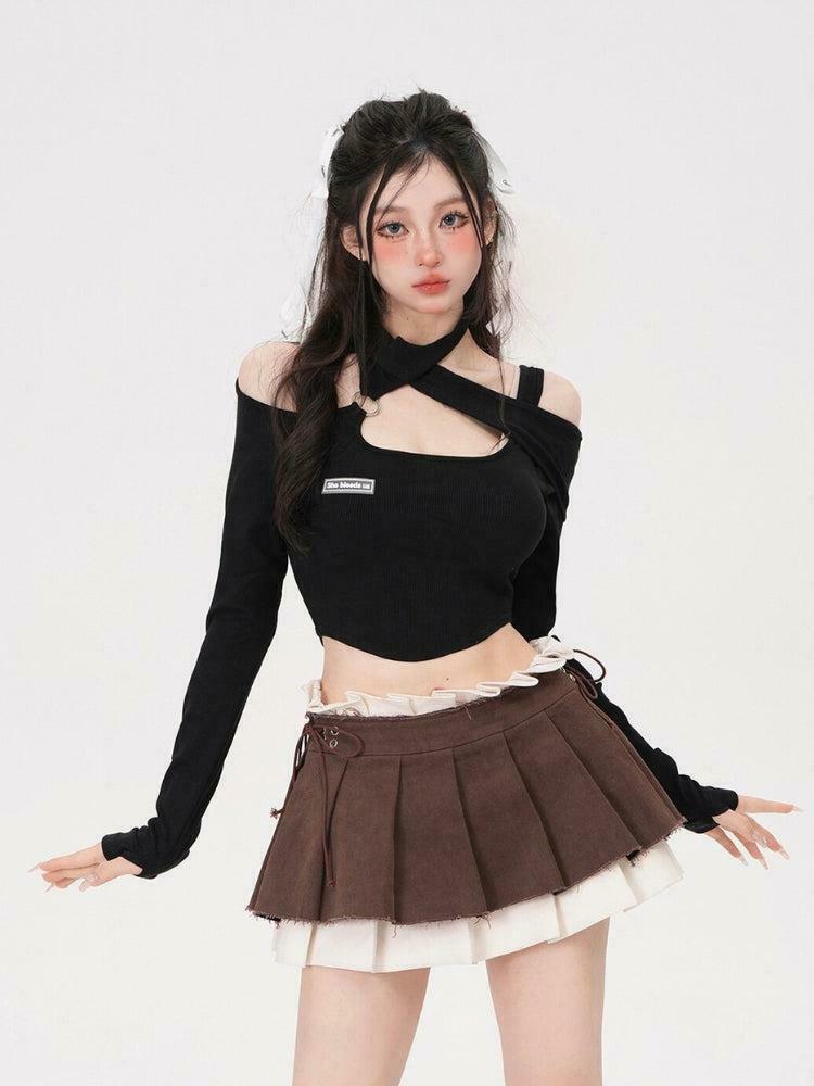 Y2K Pleated Mini Skirt - Trendy Summer Outfit for a Chic Coquette Aesthetic
