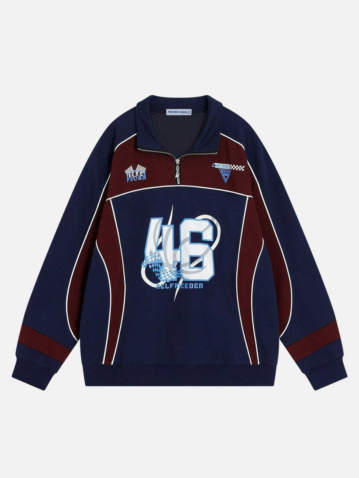 Y2K Racing Print Sweatshirt - Retro 90s Grunge Style for Trendy Summer Outfits