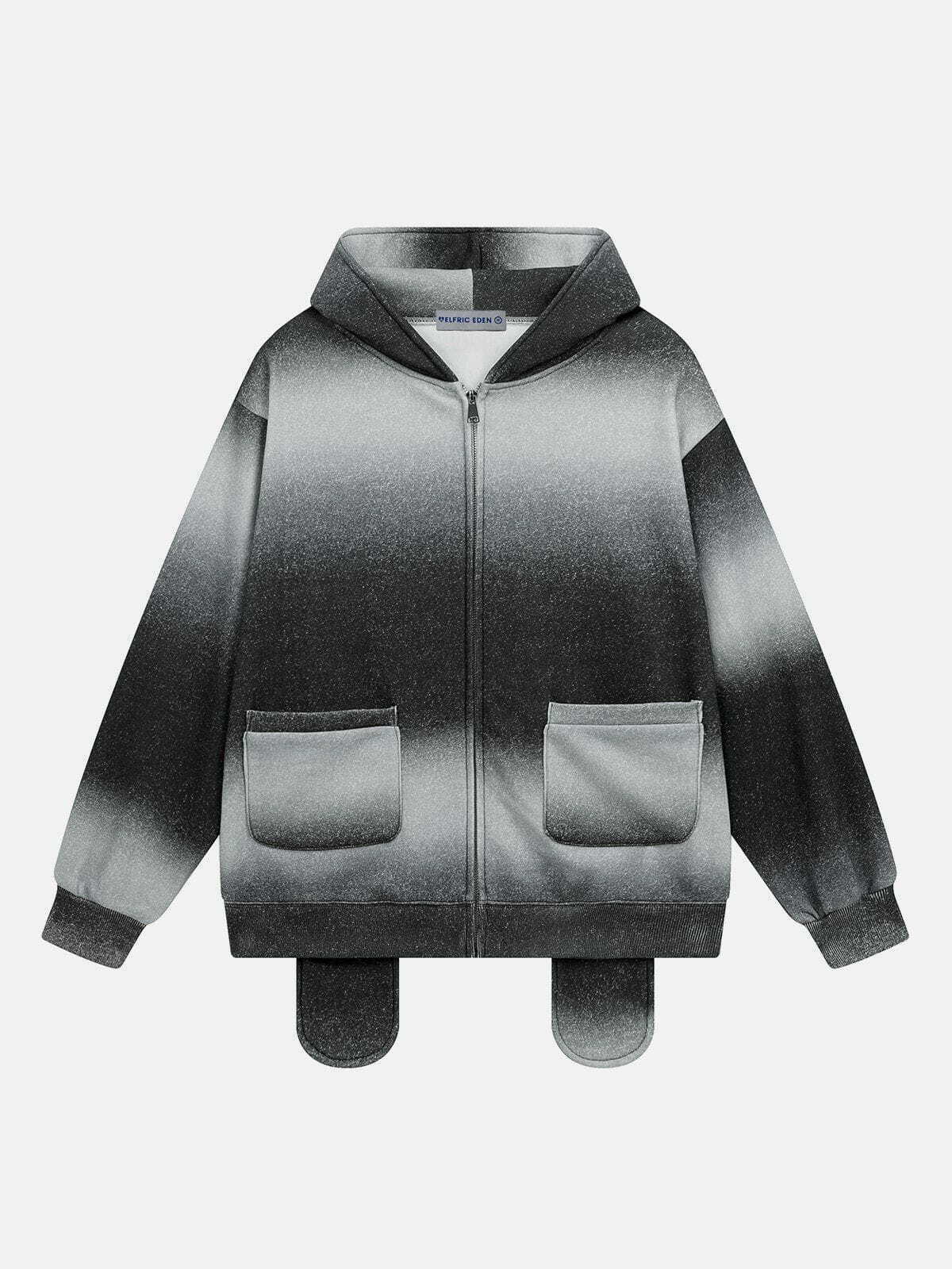 Y2K Rainbow Gradient Hoodie - Retro Summer Vibes for Trendy Y2K Outfits