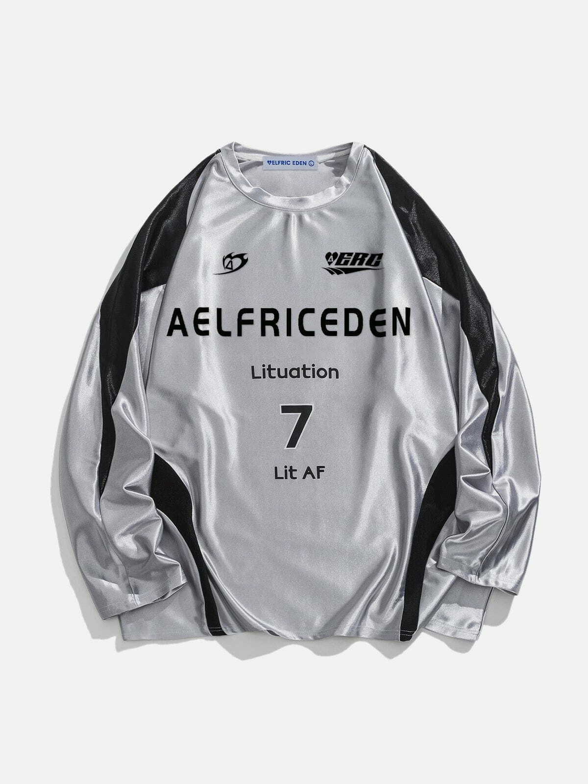Y2K Silver Patchwork Sweatshirt - Trendy Grunge Style for Summer Y2K Outfits Women