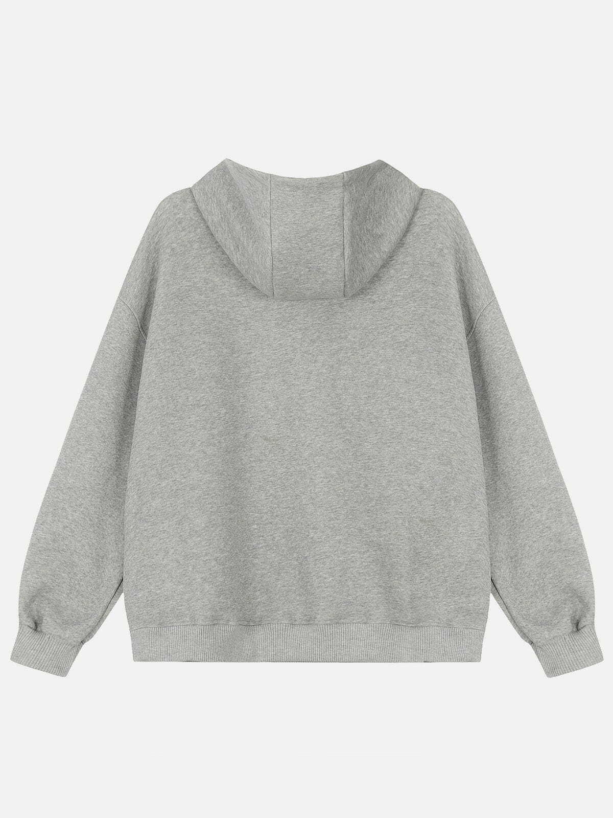 Y2K Star Print High Collar Hoodie - Trendy Retro Style for Summer Outfits & Grunge Looks