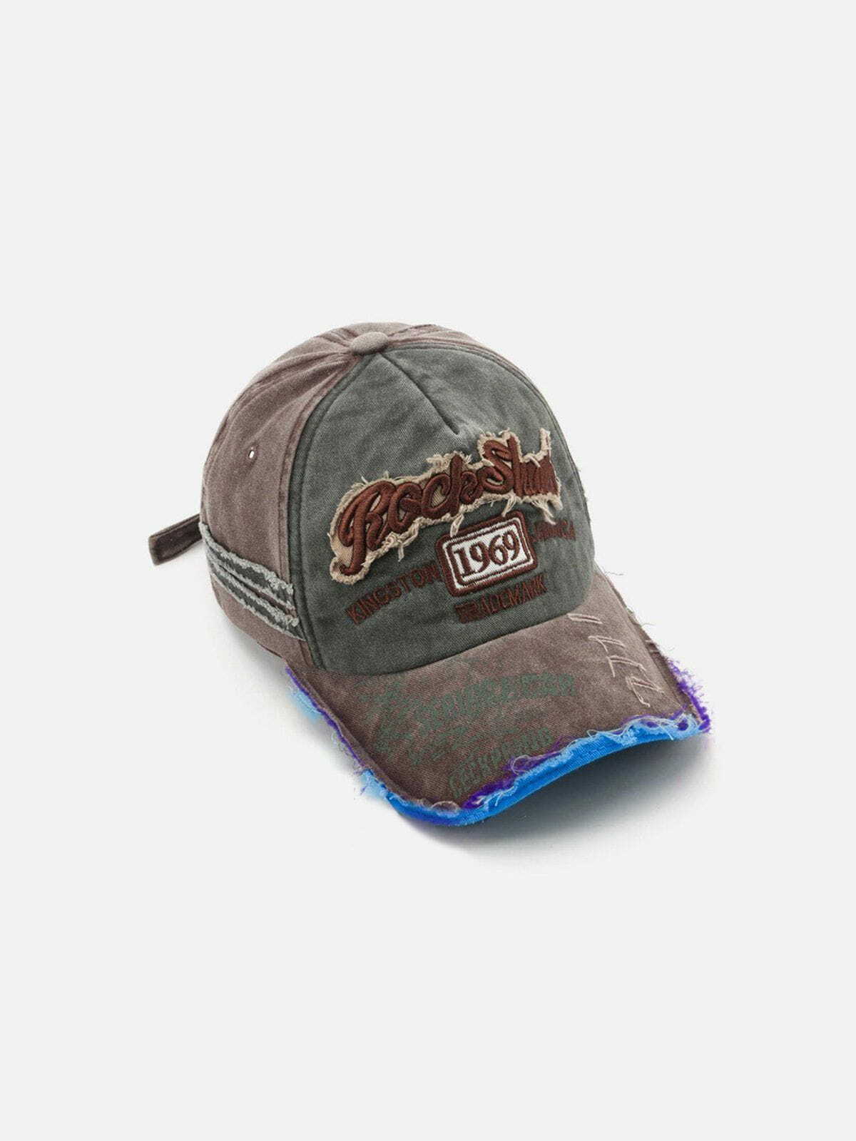 Y2K Vintage Embroidered Baseball Cap - Trendy Grunge Accessory for Summer Outfits