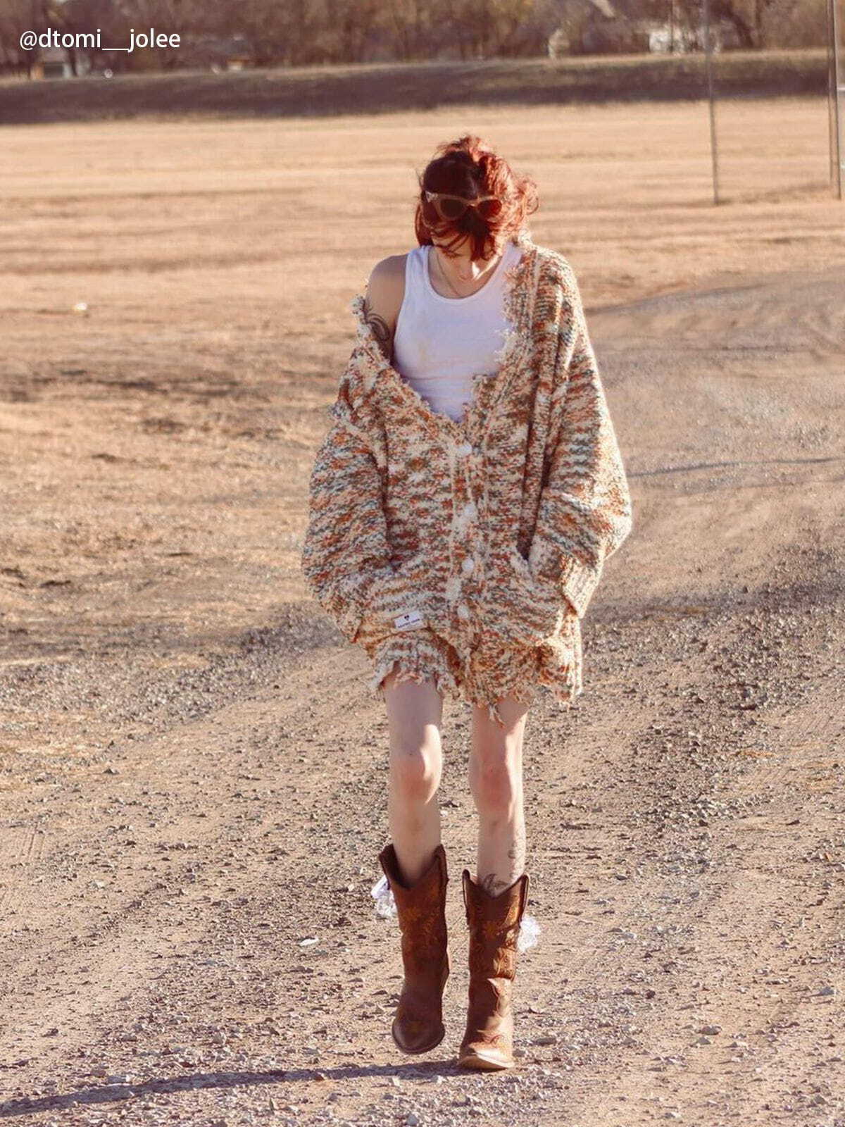 Y2K Vintage Fringe Cardigan - Retro 90s Grunge Style for Effortless Summer Outfits