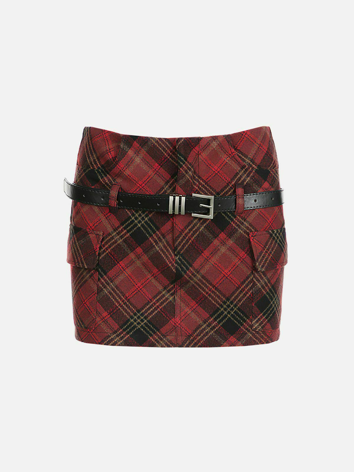 Y2K Vintage Plaid Skirt - Retro 90s Grunge Outfit for Summer Y2K Fashion Lovers