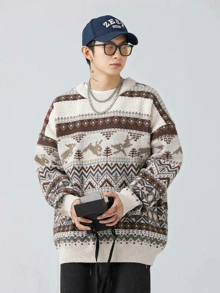Y2K Vintage Rabbits Knitted Sweater - Aesthetic Coquette Style