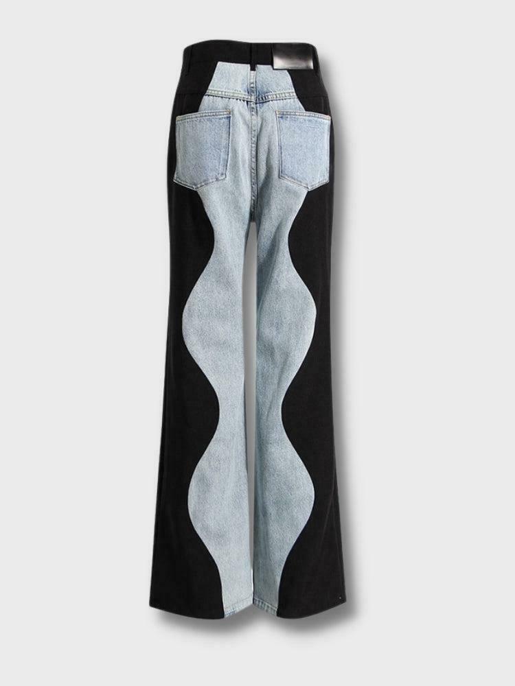 Y2K Wave Panel Baggy Jeans - Trendy 90s Grunge Style for Effortless Summer Outfits