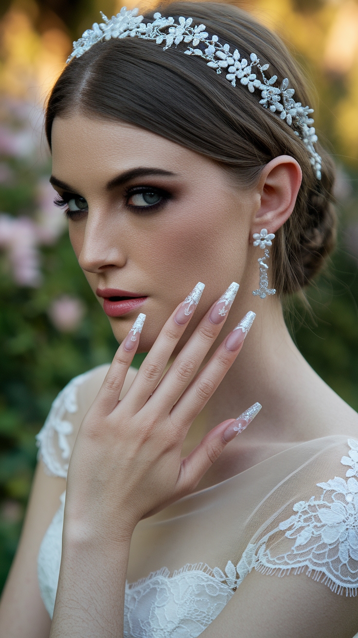 bridal nail extension designs outfit idea
