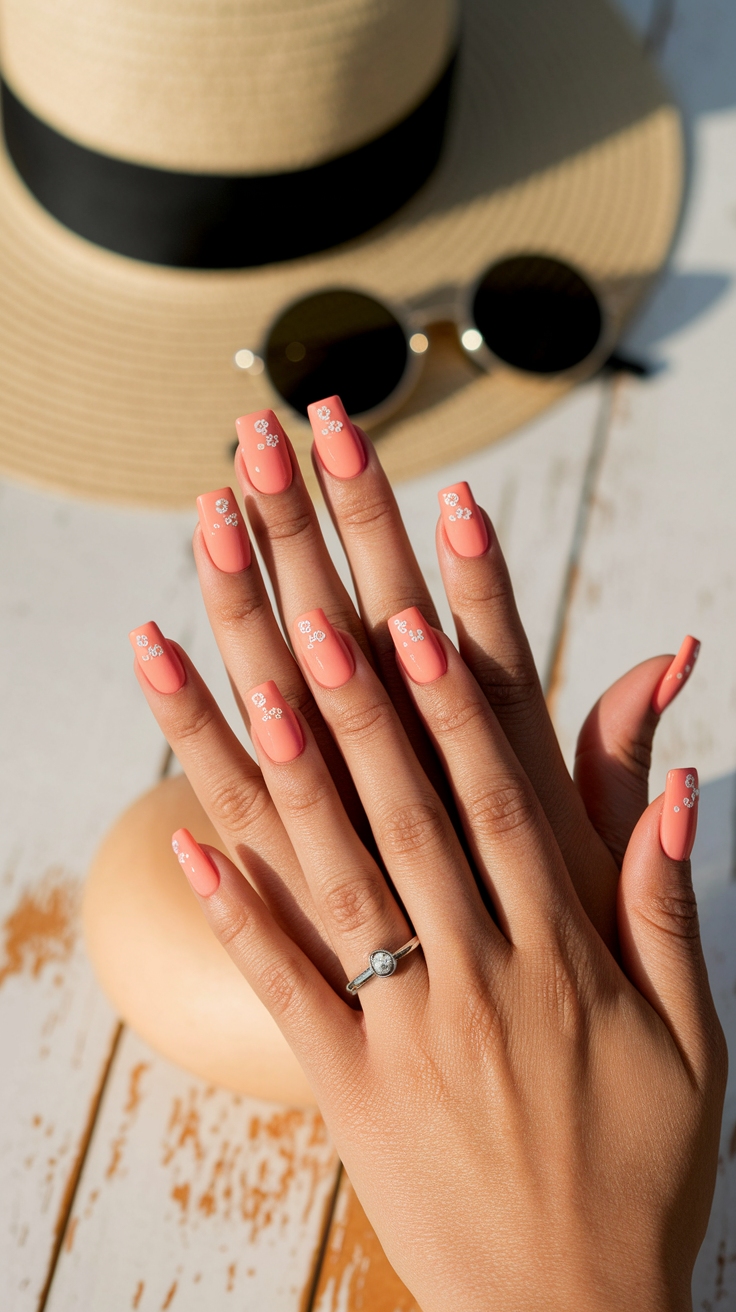 classy summer nails simple outfit idea
