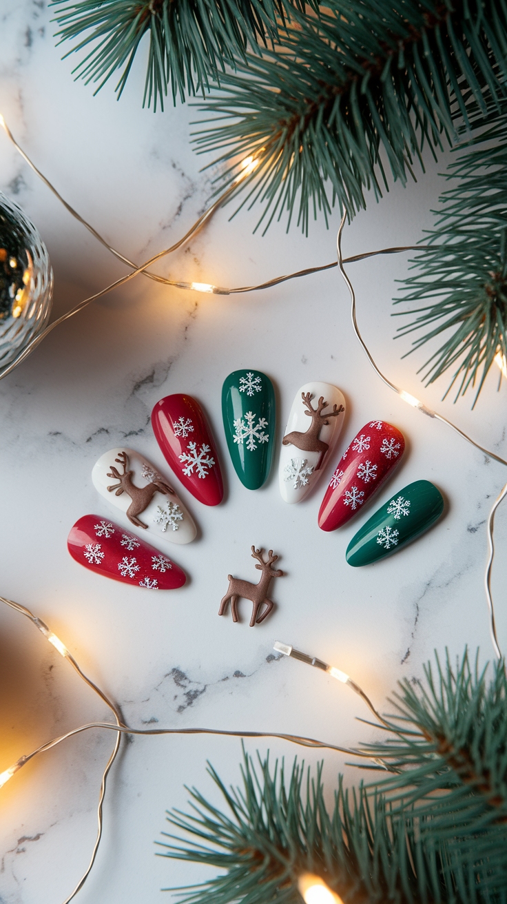 cute christmas nail designs outfit idea
