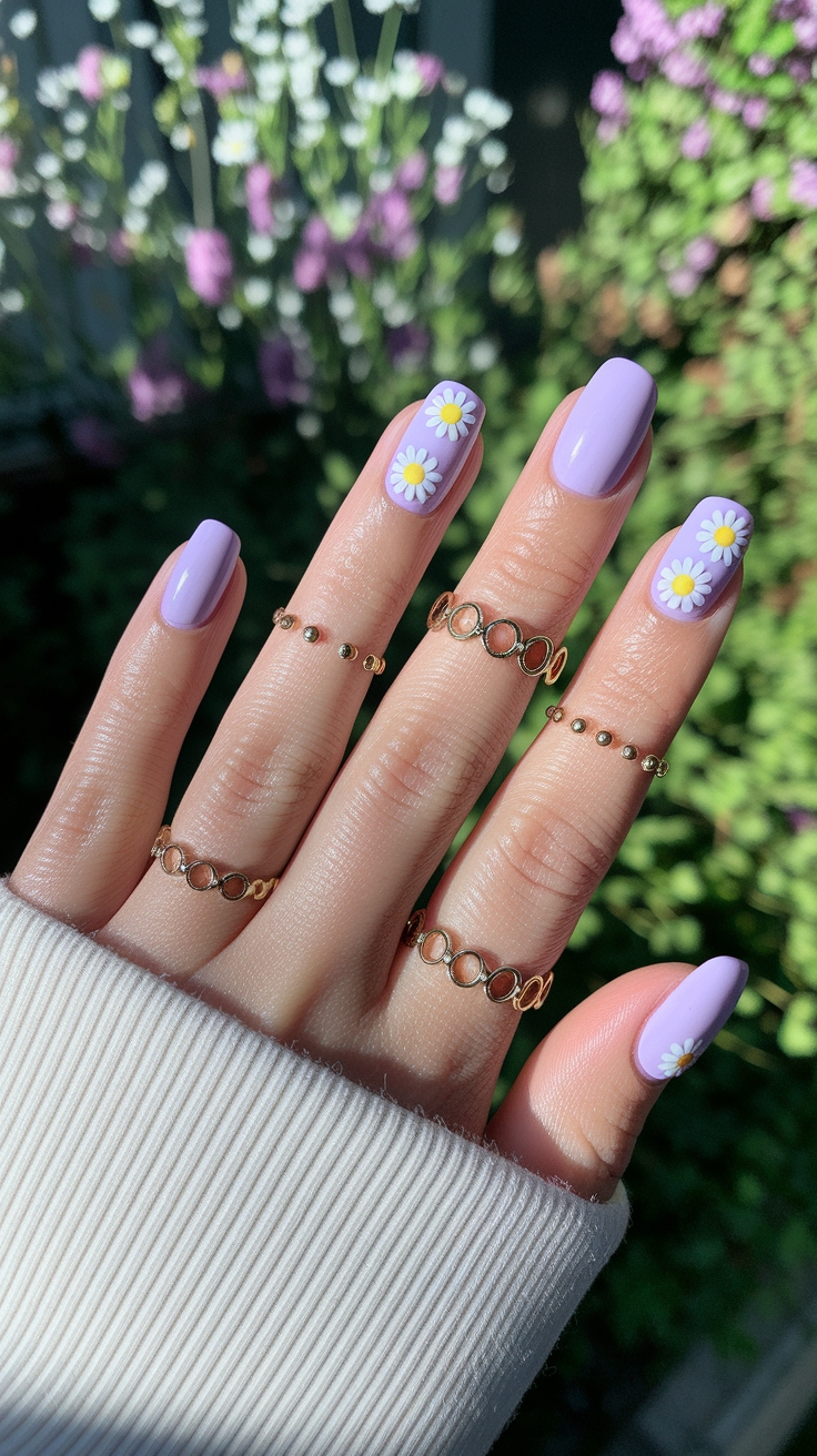 cute nail designs for spring outfit idea