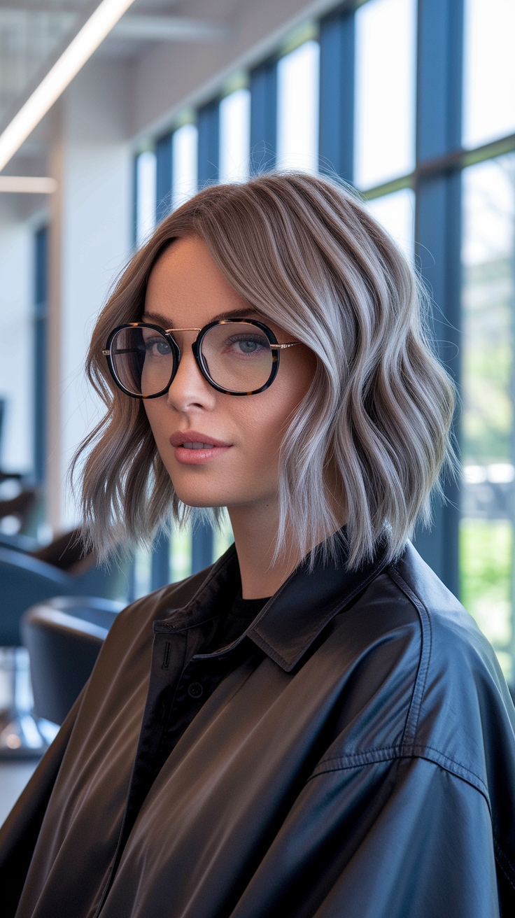 hair cut for medium hair outfit idea