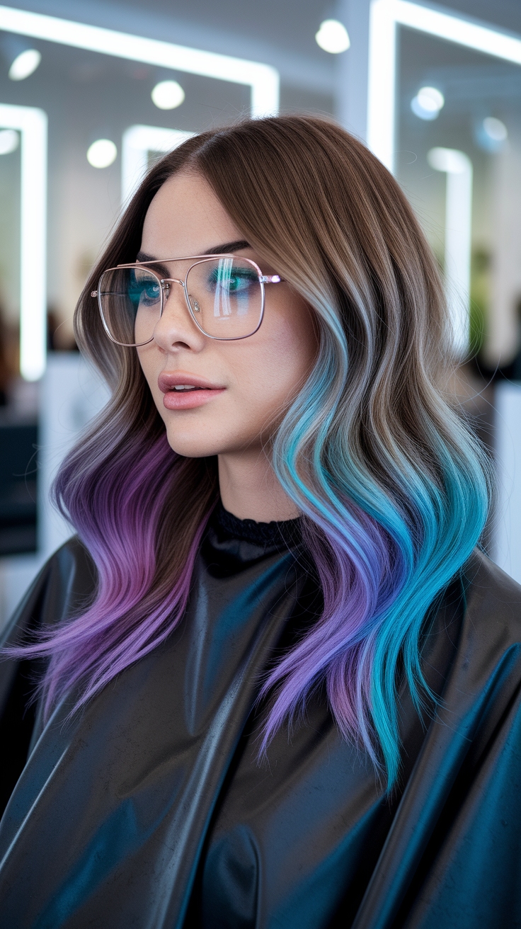 hair streaks for brown hair outfit idea
