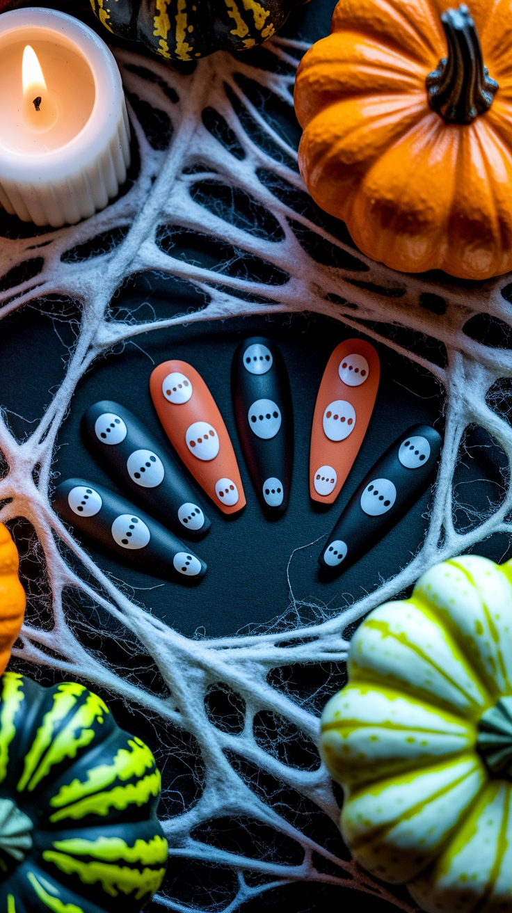 halloween nail designs short outfit idea