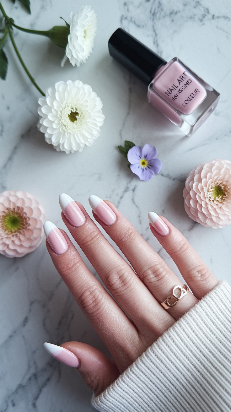 nail art babyboomer couleur outfit idea