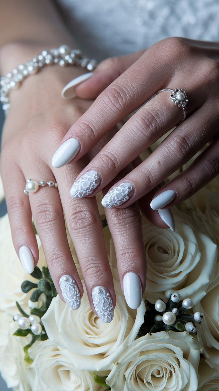 nail art designs bridal outfit idea