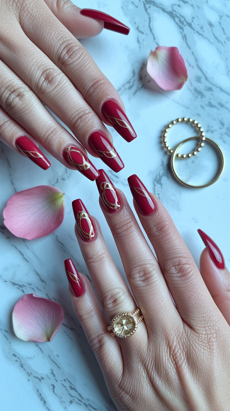 nail art red designs outfit idea