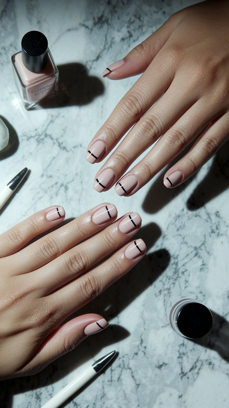 nail art short nails simple outfit idea