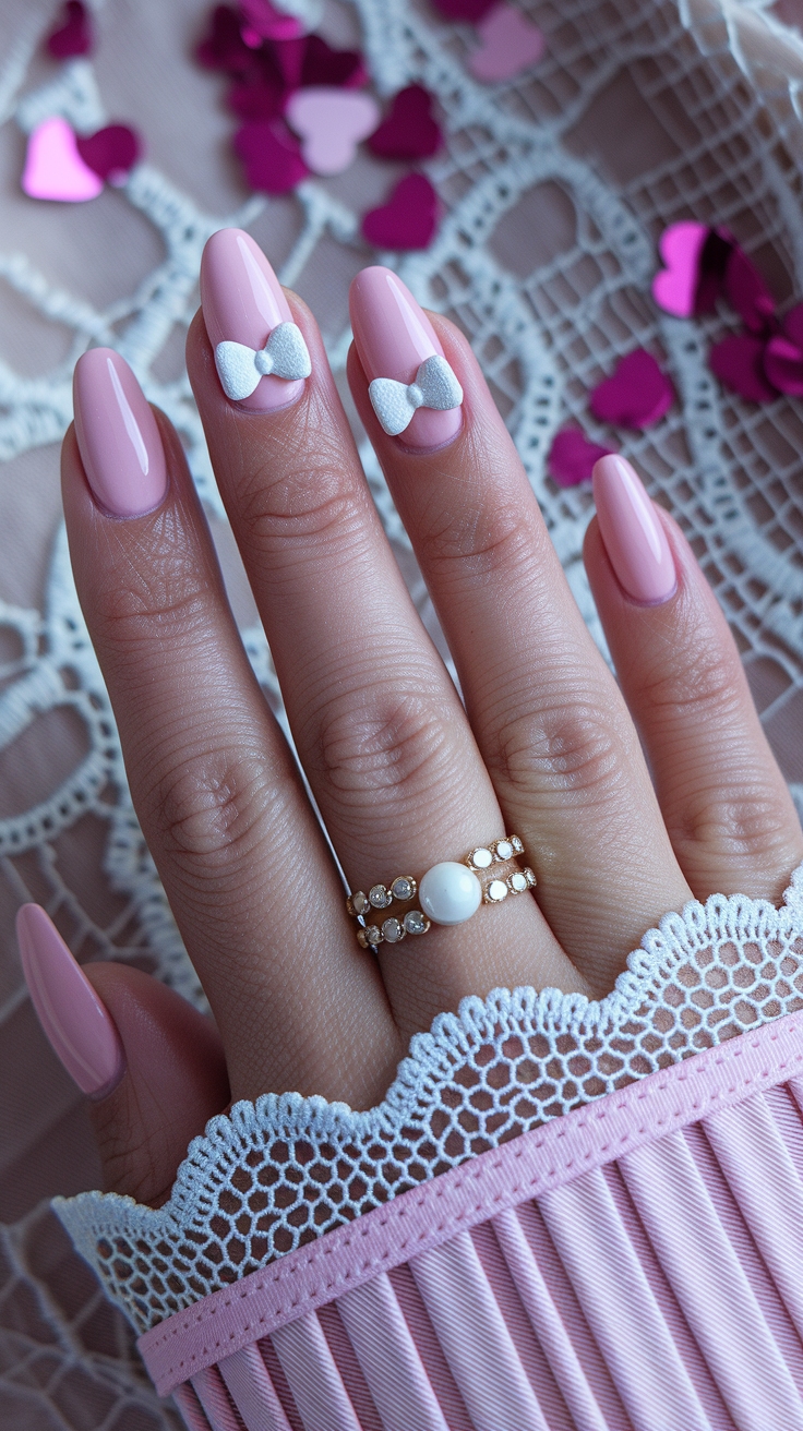 nail designs with bows outfit idea
