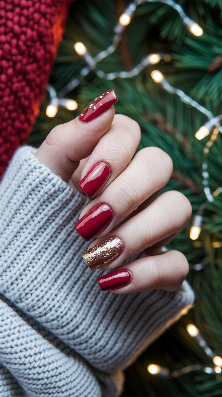 red holiday nail designs outfit idea