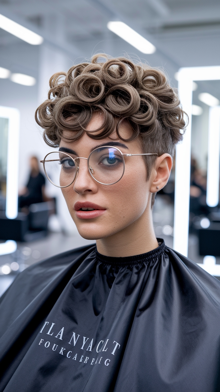 short hair cuts for curly hair outfit idea