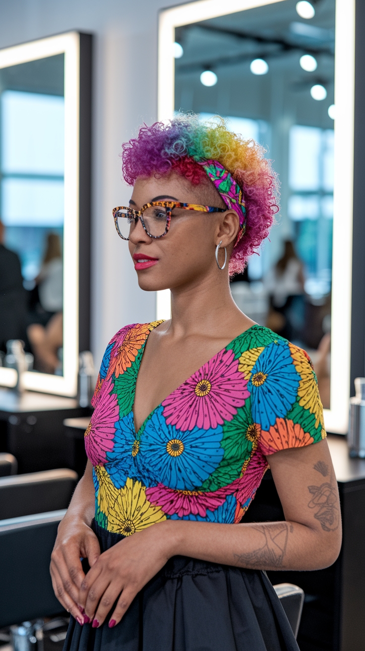 short hair styles for curly hair outfit idea