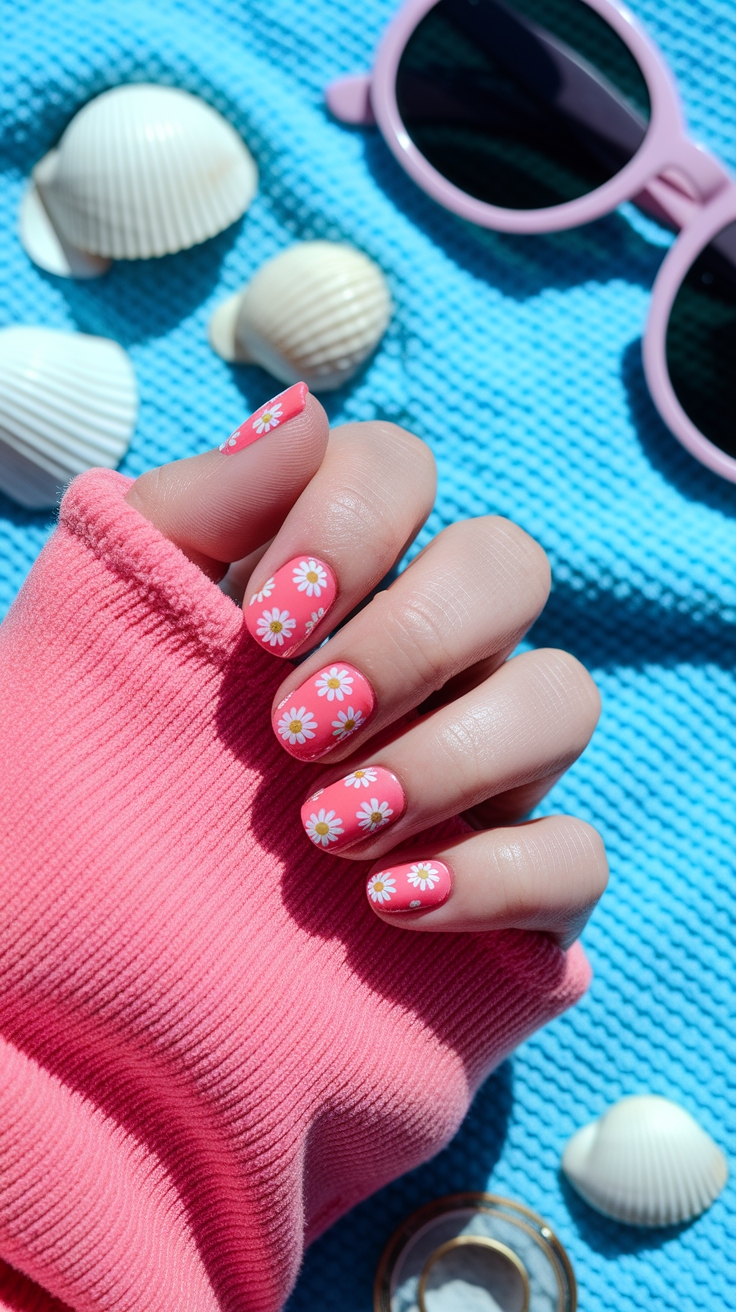 short nail inspo summer outfit idea