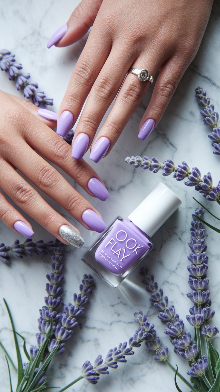 short purple nail ideas outfit idea